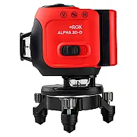 Лазерный уровень RGK ALPHA 3D-D с зелёным лучом