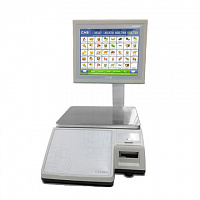 Весы самообслуживания с сенсорным дисплеем, с печатью этикеток CAS CL7000-15S